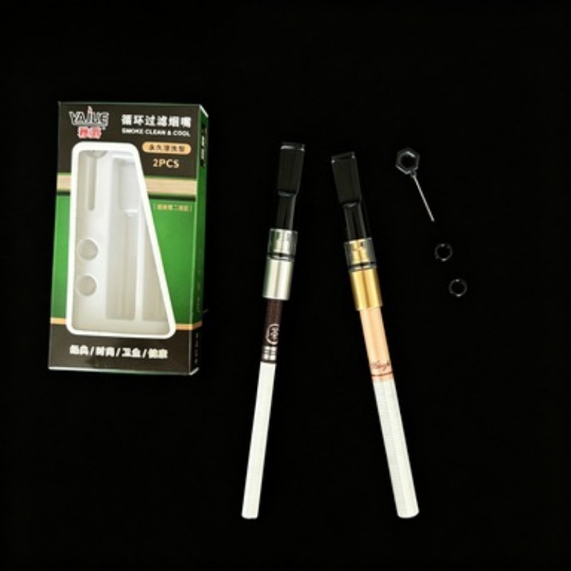 Smoking & Vaping Accessories - 2/4セットの完全セット、洗浄可能なクラシック煙フィルター、厚さ5.5/8mmの薄煙用、健康への贈り物、高効率タールろ過