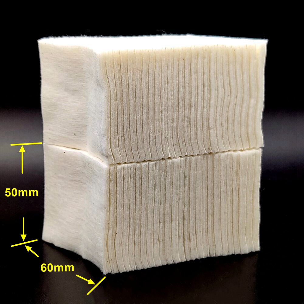 Cotton Wick Organic - 300/100/50 個オーガニック 100% コットン 50x60mm 高繊維エクリュソフトパッド無漂白プライムウィック家庭用クリーニングコットン