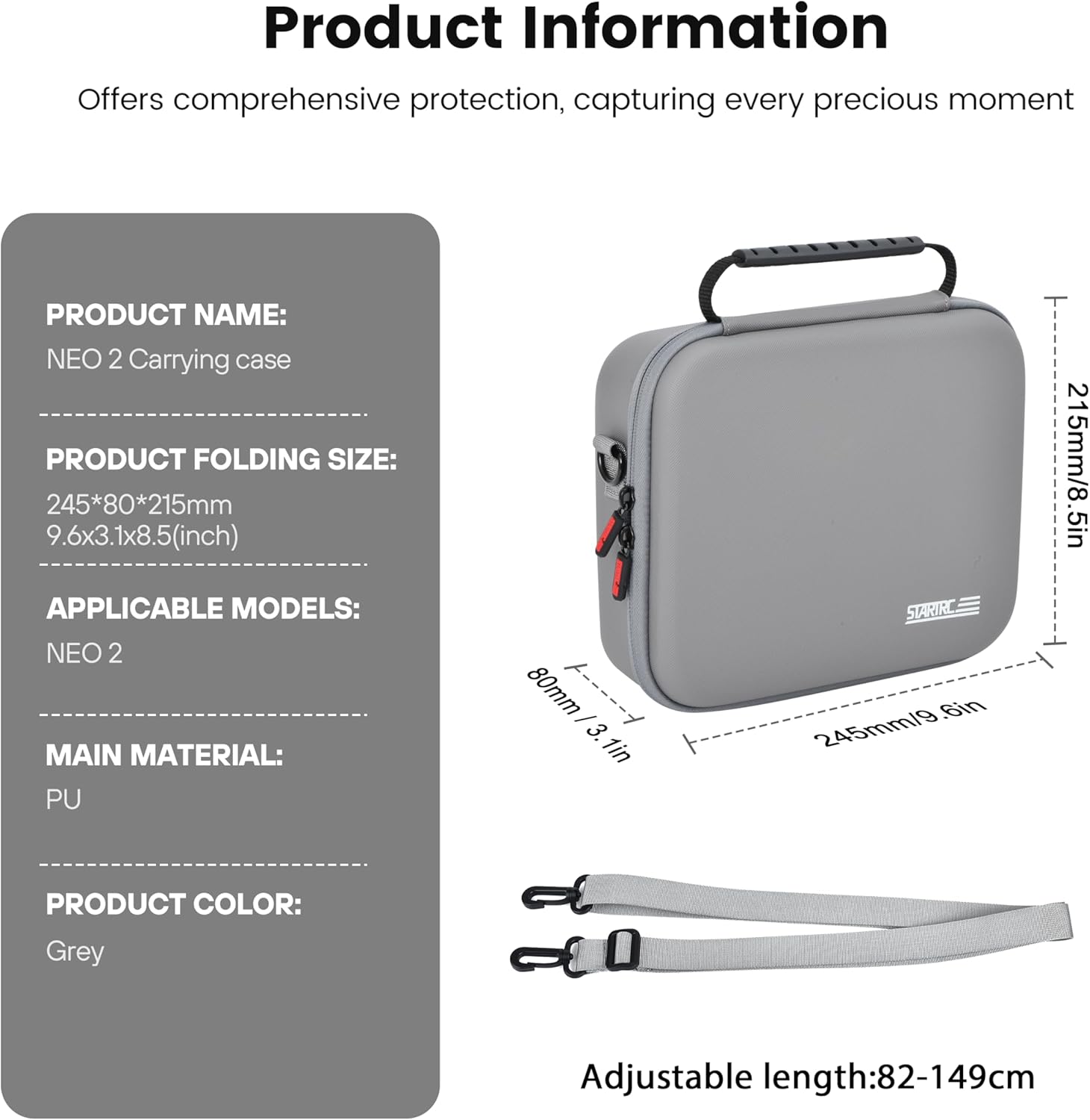 STARTRC Neo 2 ポータブルPUショルダーバッグ  - Battery Case Storage のレビューと価格