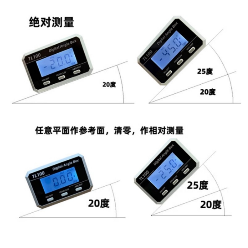 水平角度分度器ピッチゲージ、レーザーデジタルアングルボックス - Battery Case Storage のレビューと価格