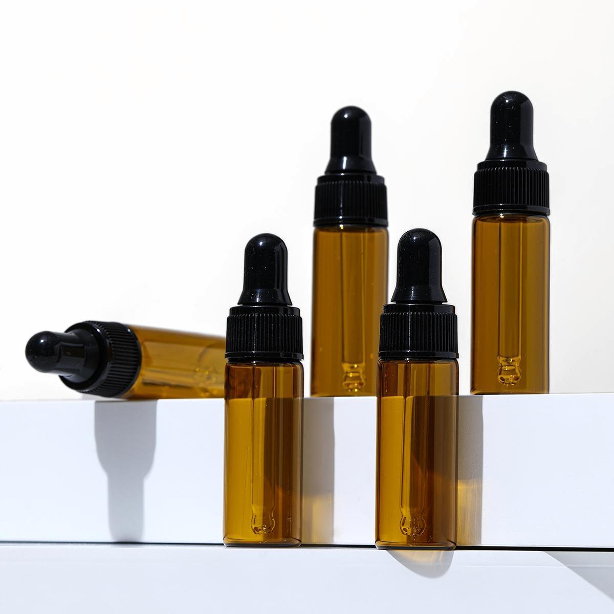 10個 ダークアンバーガラスドロッパーボトル 1ml 2ml - Juice Bottle Dropper のレビューと価格